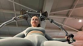 masturbating hard in the gym on webcam