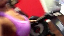 Black Ebony Cherokee Flaunts Big Ass in Workout on Treadmill