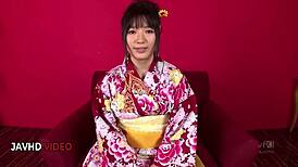 Chiharus jav kimono blowjob leads to intensely hot fuck action