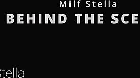 Stella explores her hairy pussy with solo masturbation at home