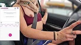 friend films me driving while fan controls vibrator remotely