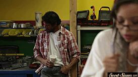 Cocksucking Ebony Teen 18+ Banged In Many Poses