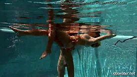underwater serbian and russian lesbos bathing together