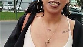 Rossy Ebony Decides To Try Sexy Clothes Ends Up Fucking Completely In Red!