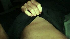 Guy jerks big cock in tight workout clothes on bed 😩