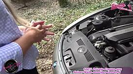 Deutsche Sekretärin Milf Lässt Sich Outdoor Vom Verkäufer Am Auto Ficken