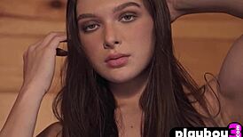 Petite Brunette Eliana Poses Nude for Playboy