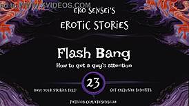 Erotic audio for women with flash bang effects