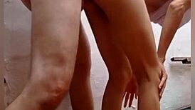 Fucked neighbor raw on balcony in doggystyle position