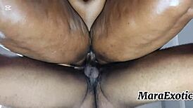 pov ebony hotmilf creamy hairy pussy backshots - mara exotic