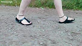 Strolling in Nature in Birkenstocks