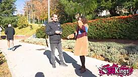 elena de la vega goes to hunt a good stallion in the street