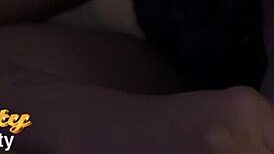 can you give me a massage, petite ebony girl riding big black cock in creampie session