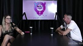 Matheus caetano's suggestive compilation with bruna carlos on bora cast, part 4, in sheer red