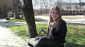 Blonde jess does first porn casting interview