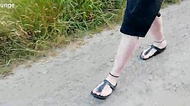 Strolling in Nature in Birkenstocks