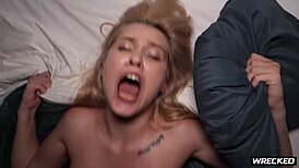 She made her cuckold husband film the rough fucking session