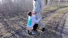 feeling the thrill of outdoor fucking while a drone captures our milf wife's curvy body in public