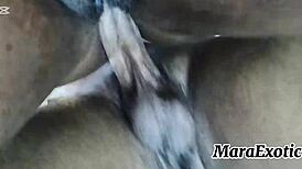 pov ebony hotmilf creamy hairy pussy backshots - mara exotic