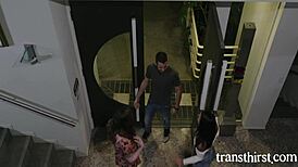 豐滿人妖主宰害羞男猛口爆肛交