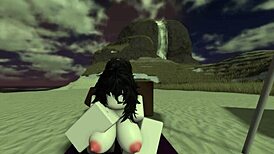 Bitch gets creampied by black guy on the beach