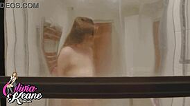 You watch your young neighbour in the shower, flashing