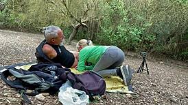 Latina Milf Blows Stepbrother On Mountain