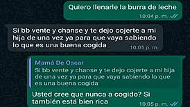 WhatsApp conversation with my friend Oscar's Latina boss, I creampie her again