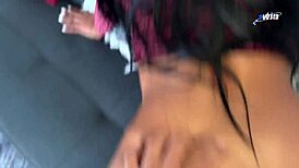 Stepsister is horny and receives a huge load in her pussy.