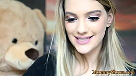 Busty milf dominates cute stepdaughter with face sitting