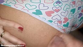 my wife karina and lucas fuck, cumming on my panties