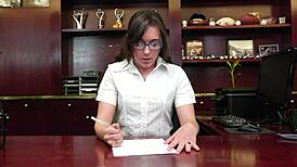 my female boss secretly licks my pussy in the office bathroom