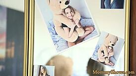 Busty milf dominates cute stepdaughter with face sitting