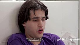 step mom says hey son what are you doing with that wankathon let me help