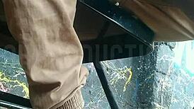 I played up skirt with an african teen slut at the park public making out