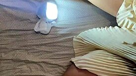 Tight pussy gets deeply penetrated with toys