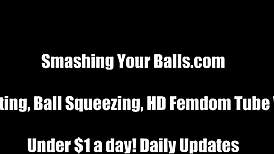 she kicks balls hard in fetish bdsm