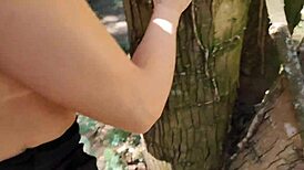 My stepdaughter teased me in the woods, so I fucked her tight ass and pussy 😈