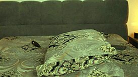 Brunette bombshell Ayya intensely fingers her shaved pussy in raw amateur solo webcam session