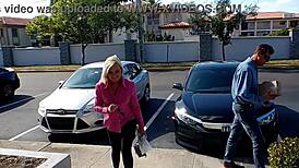 Delivery driver enjoys perks like fucking the housewife in lingerie.