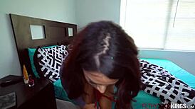 stepbro cums on stepsis big tits