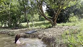 Albina, why fuck that stranger in the bush who jerked off to you?