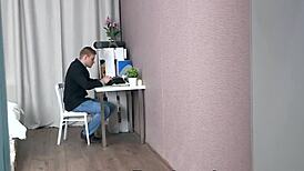 Young redhead teen gets analized and facial in hd