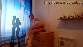 blonde milf masturbates softly in her bed