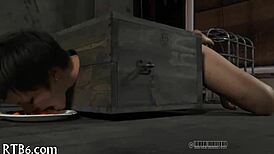 tossed up girl gets punished in garage