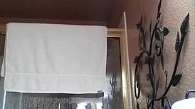 Amateur Asian Enjoys Relaxing Shower Bathing Session