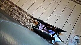 Asian Stepmom Catches Gooning With Panties