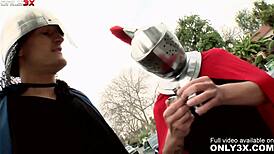 only3x only3x network brings you - bosomy veronica rayne fucking two strangers outdoors - 10