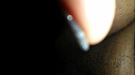 horny black couple having vaginal sex closeup pov