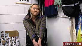 Asia Lee Kneels For Fucking After Jacket Mishap, Creamy Finish